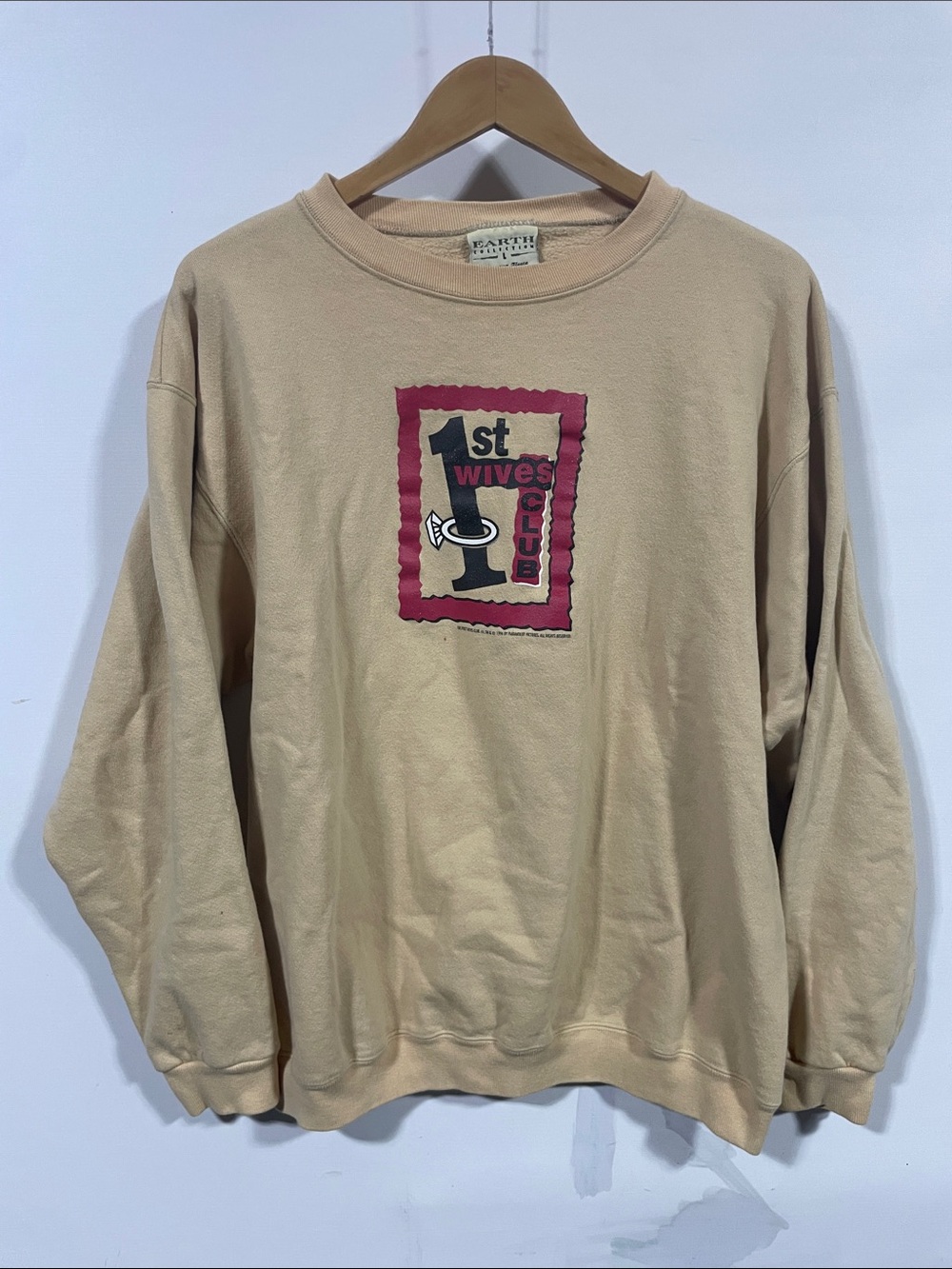 Vintage 1st wives club Earth Collection Beige Crewneck Sweatshirt
